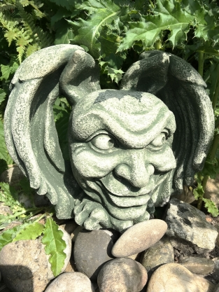 De Duivel- Gargoyle- decoratie voor de muur - Stone Monster- middeleeuwse figuren tuin.